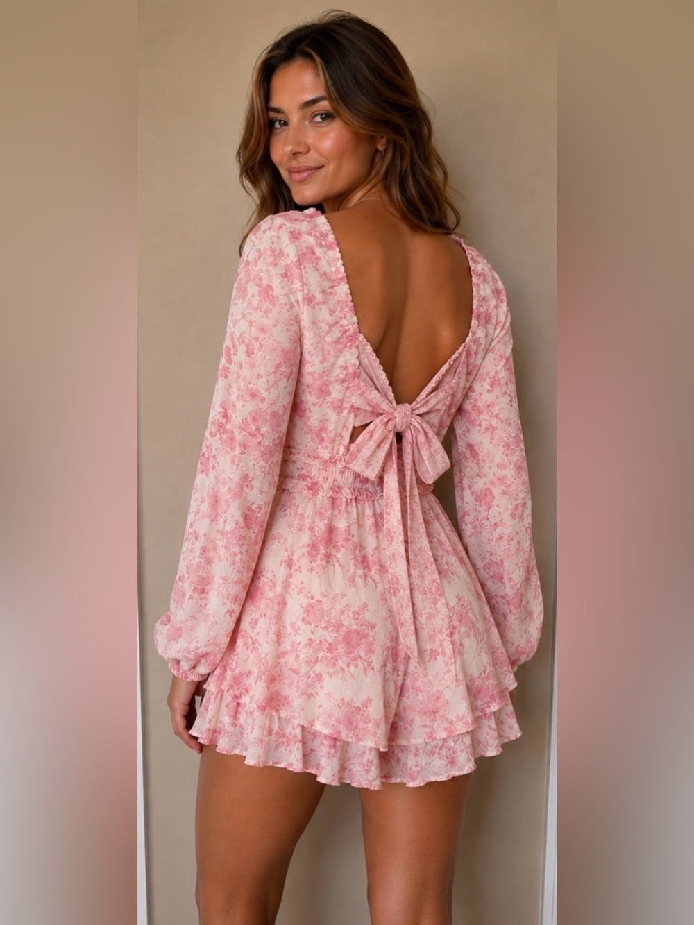 Altar'd State Pink Floral Romper - Picture 2 of 12